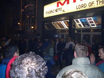 21: party in the streets of Tilburg after midnight