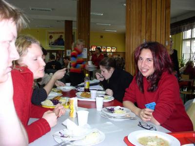 14: Lunch break with Nuria, Jagoda and more people from the Project School in Komárno, who reunited at the PM!