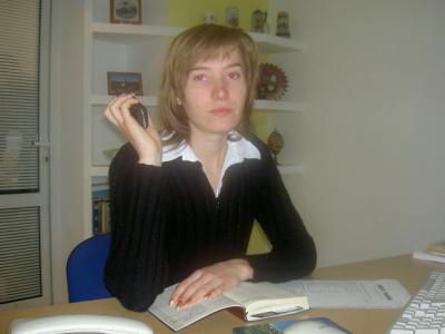 15: Ludmila at her workplace :)