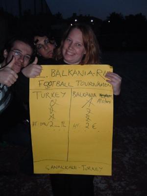 162: Final score! Turkey:4-Balkania Team:4 Kamala looks happy with the score:)