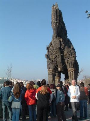 178: Original Wooden Horse of 
Brad Pitt's Movie "TROY" in the city center