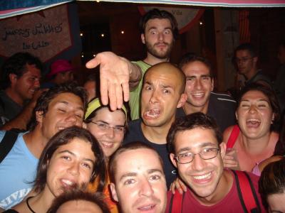 23: Some people trying to fit in the picture: Kostas, Marta, Neila, Cira, Ivan, Luis, Milos, Nacho and Carmen-Ilektra