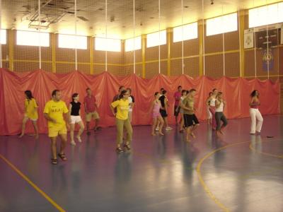 41: Starting of the Participants' Organizing Day: Aerobic lessons by Alale