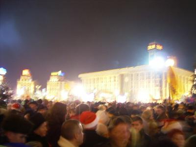 43: Celebrating New Year on Maidan, with performances, huge fireworks and speeches by Yuschenka and Saakashvilli