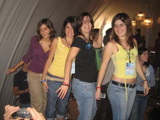 8: Lorena, Marta, Saioa and Neila... watching one of the AGORA performances!