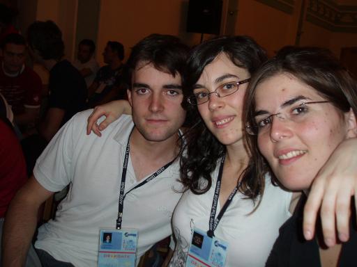 42: Nacho, Eva and Neila, during one of the plenaries