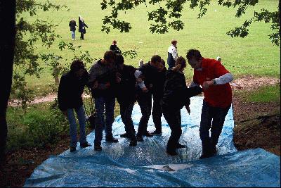 9: Het SB begeleidde op een actieve manier de groep, en deed zelf ook mee