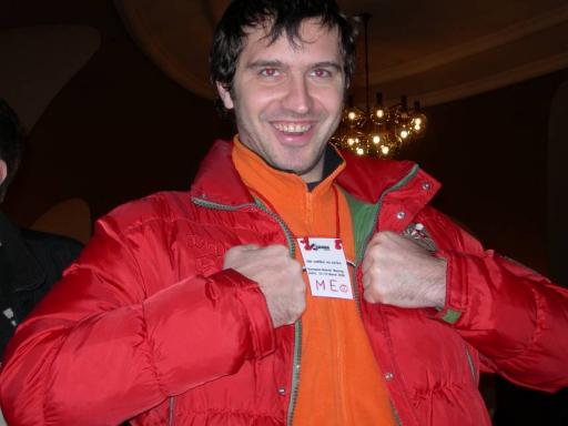 82: Andrei Popescu: Super-size ME (look at the badge).