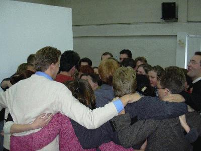 9: Big group hug