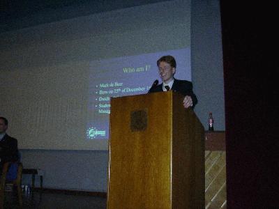 9: Presentation of the candidate for President of AEGEE-Europe, Mark de Beer from Enschede!