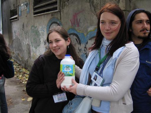 1: Transylvanian and Slovenian girls making comercial for turkish dairy products.