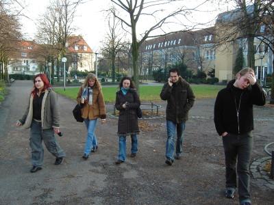 3: Nihan, Maria, Natasha, Chris and Patrick just after lunch on Saturday in the mensa