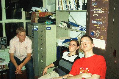 14: People taking a rest in the office.