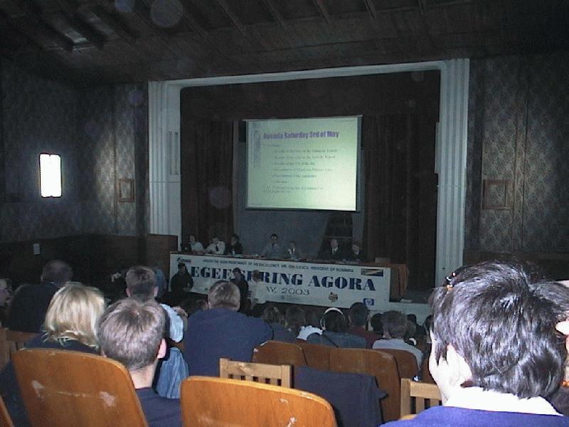 Spring Agora 2003 (01.05.2003 - 04.05.2003) - Pictures of events and people - 11: Plenary room of the University of Constanta