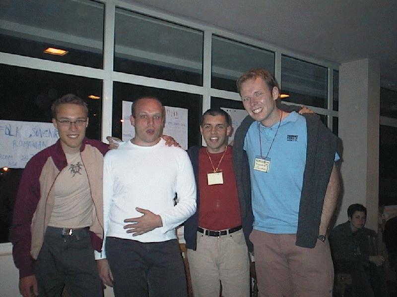 Spring Agora 2003 (01.05.2003 - 04.05.2003) - Pictures of events and people - 36: Martin, Bernd, Ferdinand and me (once again people of the german delegation :)