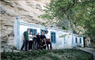 15: In front of the church in the cave