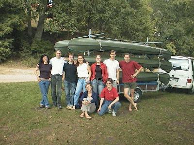 70: The end! Left to right: Elaine, Boris, Gregor, Christiane, Antje, Norina, Sarah, Steffen and (another) Steffen. Thanks to AEGEE Hamburg for that nice canoeing tour!