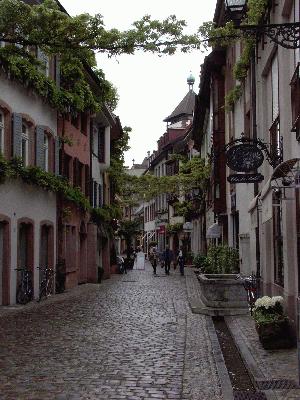 23: The typical Freiburg channels on the street, they were used to keep the city clean in medieval times. Watch out not to step into them!