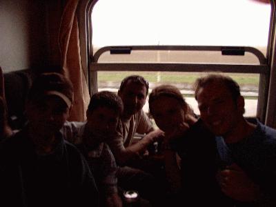 1: Inside the AEGEE train to Constanza with the Polish friends from Krakow.