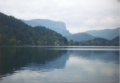 8: View over the lake in Bled.