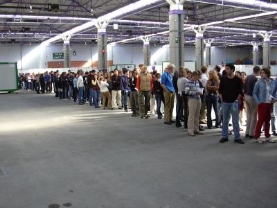 3: Queue for lunch