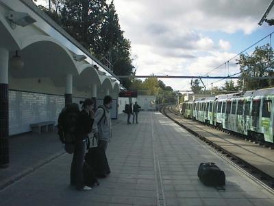 7: We arrive at Lago - the Metro station next to our pre-event headquarters