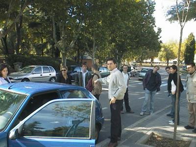 8: We are welcomed by some people from AEGEE Madrid who offer to transport our luggage to the youth hostel by car