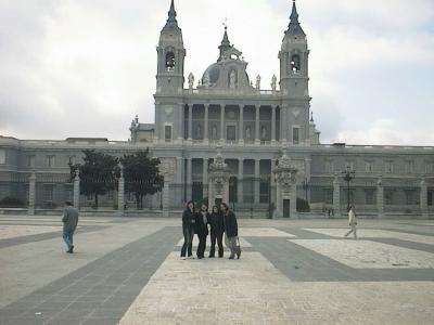 61: A group of Greeks in front of the cathedral or whatever